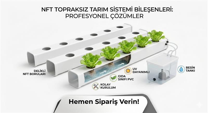 NFT KANAL BORU-NFT Hidroponik Boru | Topraksız Tarım Yetiştirme Sistemi